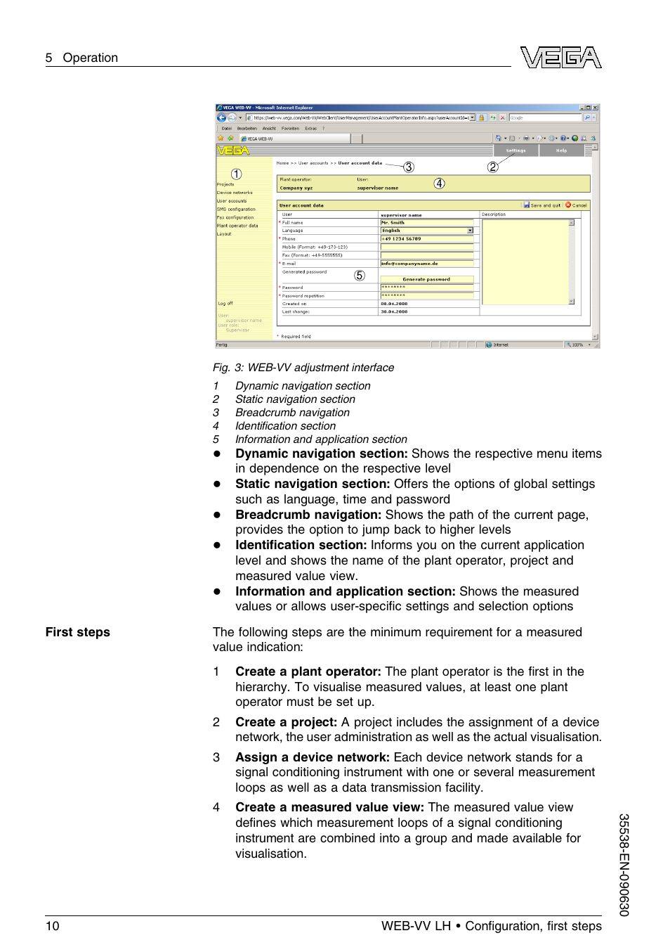 VEGA WEB-VV LH User Manual | Page 10 / 24