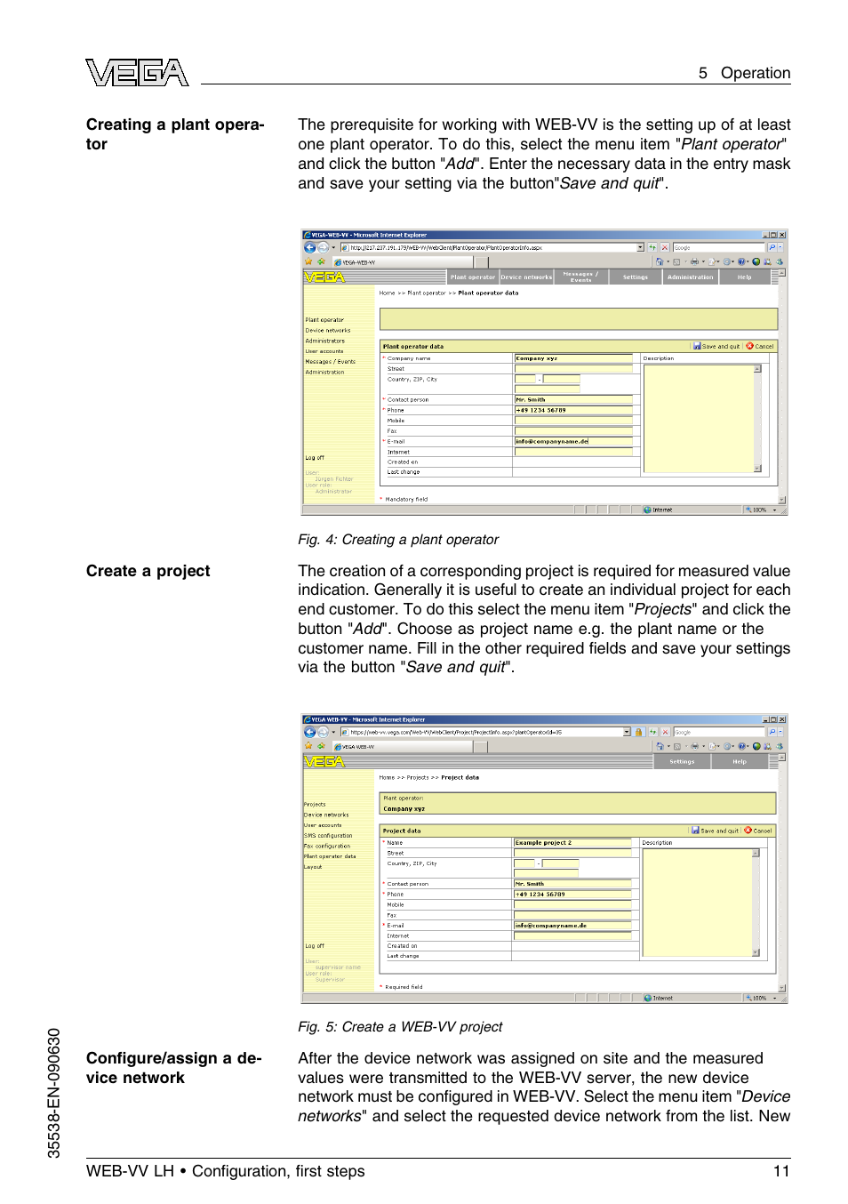 VEGA WEB-VV LH User Manual | Page 11 / 24