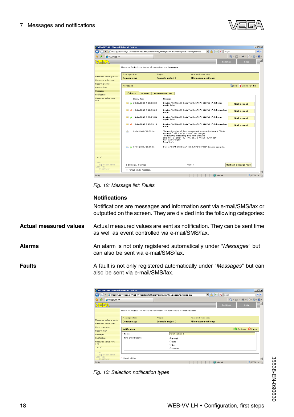 VEGA WEB-VV LH User Manual | Page 18 / 24