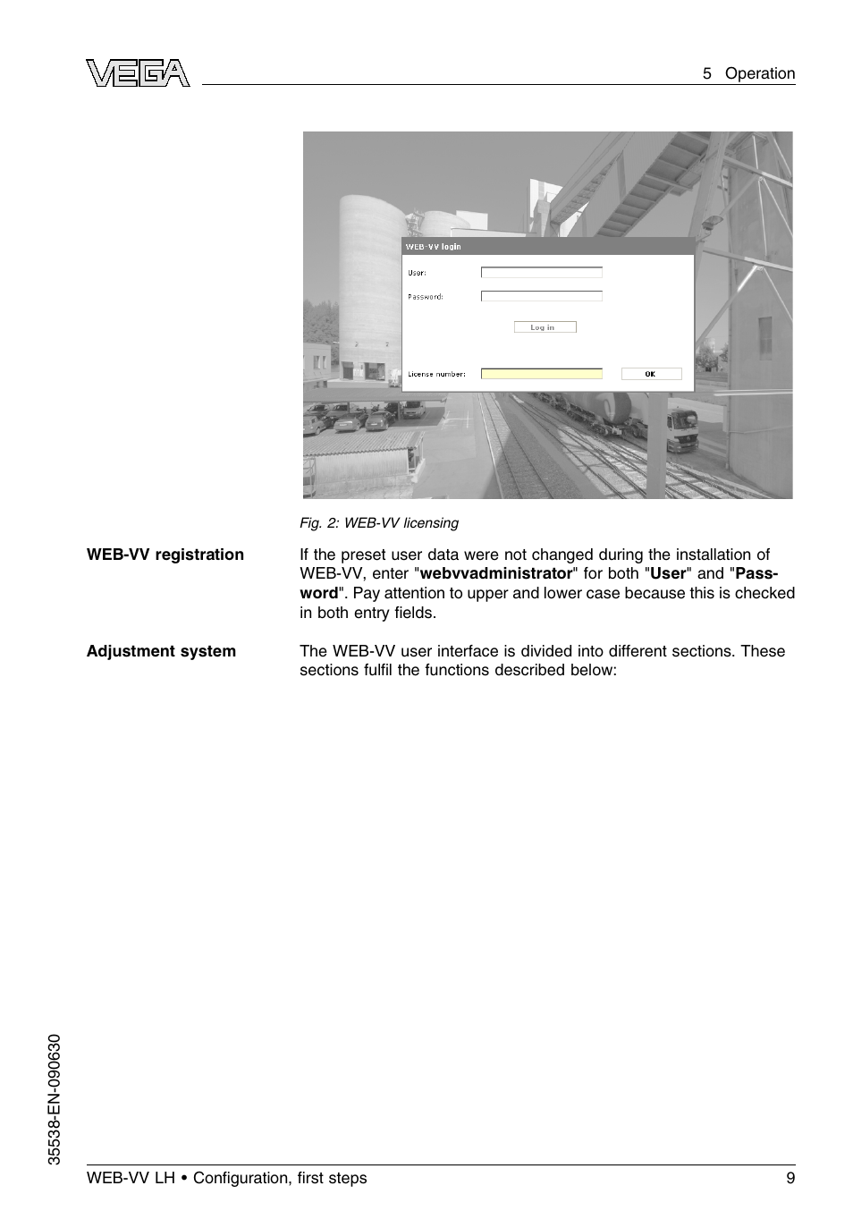 VEGA WEB-VV LH User Manual | Page 9 / 24