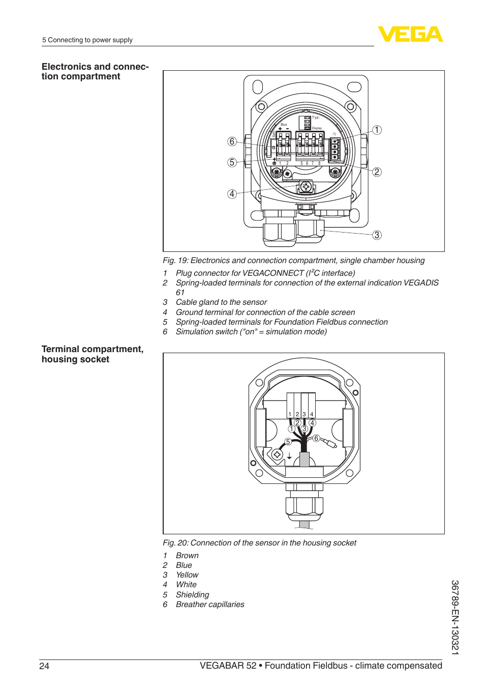 VEGA VEGABAR 52 Foundation Fieldbus - climate compensated User Manual | Page 24 / 76