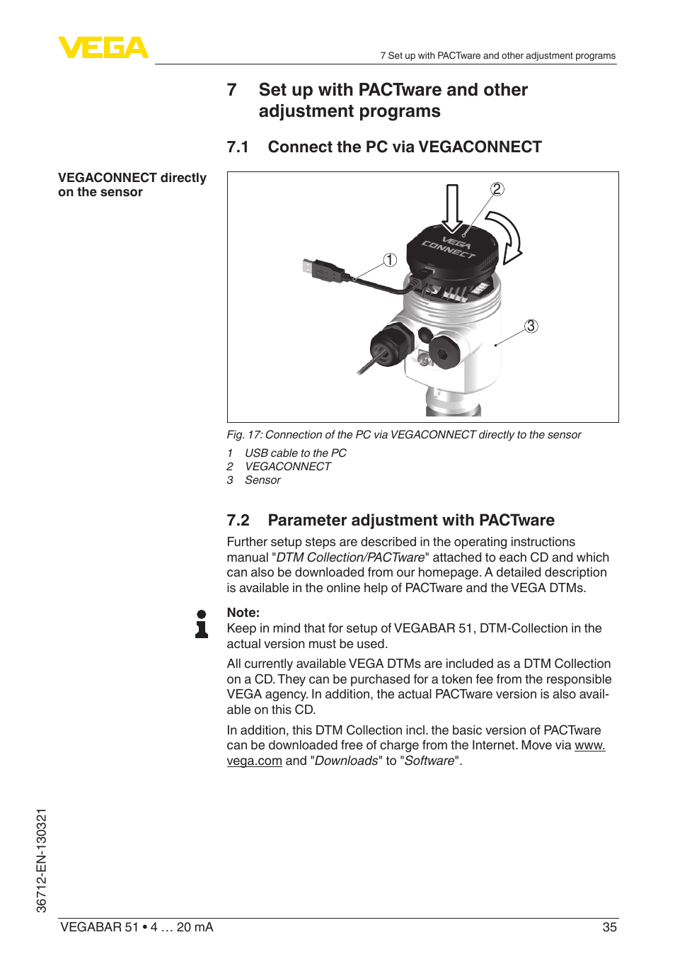 VEGA VEGABAR 51 4 … 20 mA User Manual | Page 35 / 64