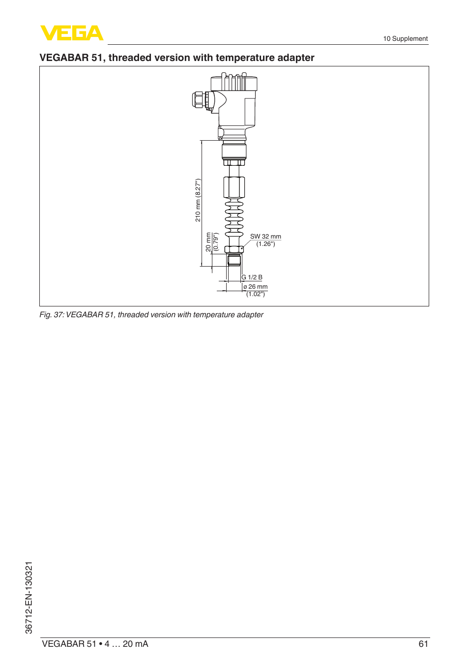 VEGA VEGABAR 51 4 … 20 mA User Manual | Page 61 / 64
