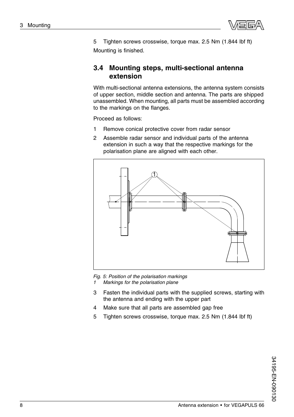 VEGA VEGAPULS 66 Antenna extension User Manual | Page 8 / 20