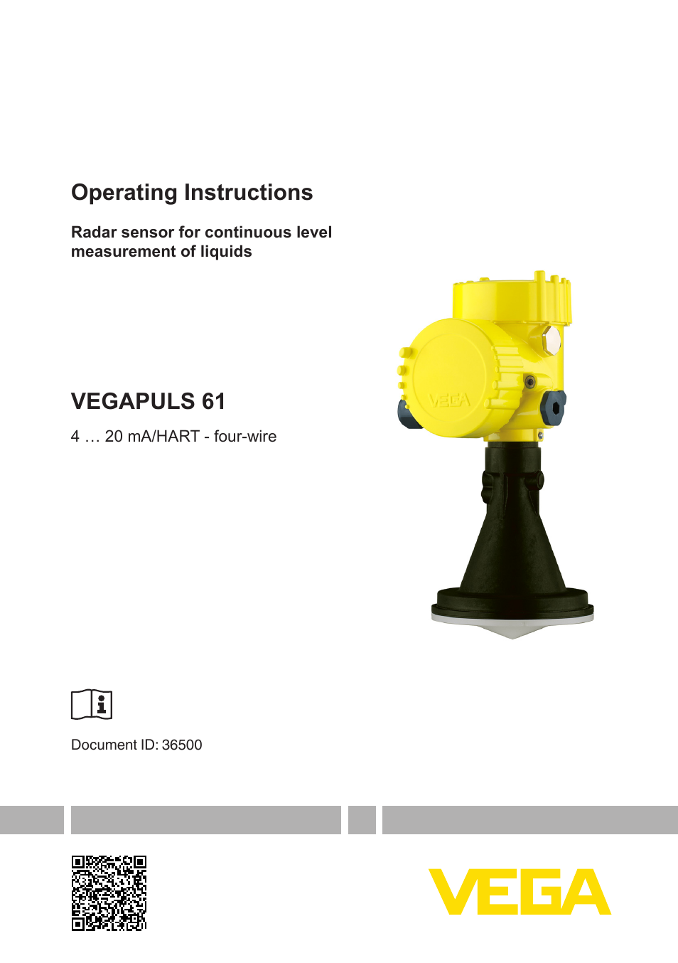 VEGA VEGAPULS 61 (≥ 2.0.0 - ≥ 4.0.0) 4 … 20 mA_HART - four-wire User Manual | 76 pages