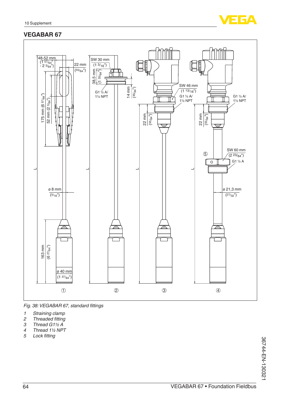 Vegabar 67 | VEGA VEGABAR 67 Foundation Fieldbus User Manual | Page 64 / 72