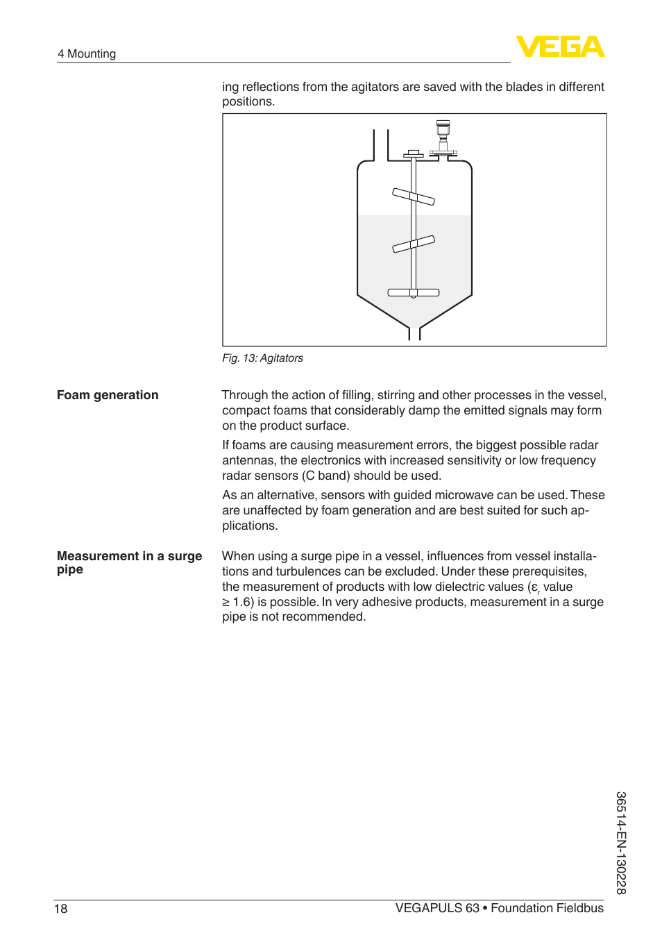 VEGA VEGAPULS 63 (≥ 2.0.0 - ≥ 4.0.0) Foundation Fieldbus User Manual | Page 18 / 84