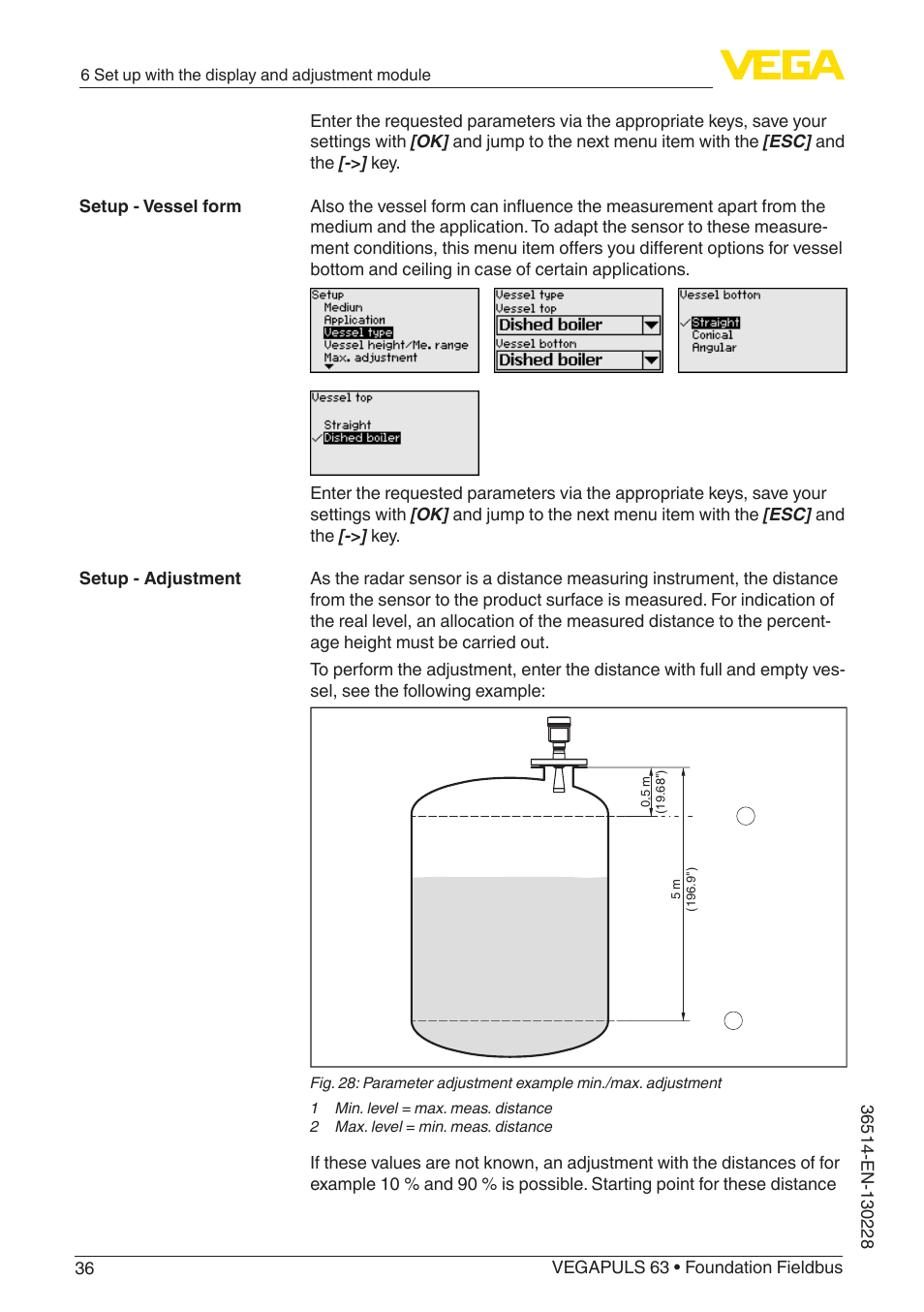 VEGA VEGAPULS 63 (≥ 2.0.0 - ≥ 4.0.0) Foundation Fieldbus User Manual | Page 36 / 84