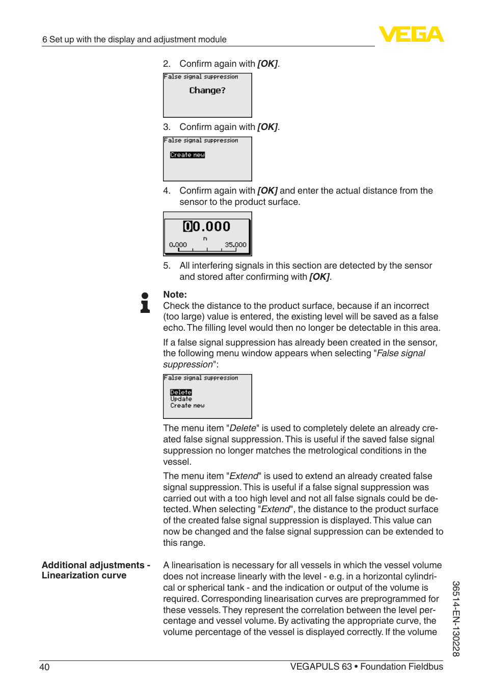 VEGA VEGAPULS 63 (≥ 2.0.0 - ≥ 4.0.0) Foundation Fieldbus User Manual | Page 40 / 84