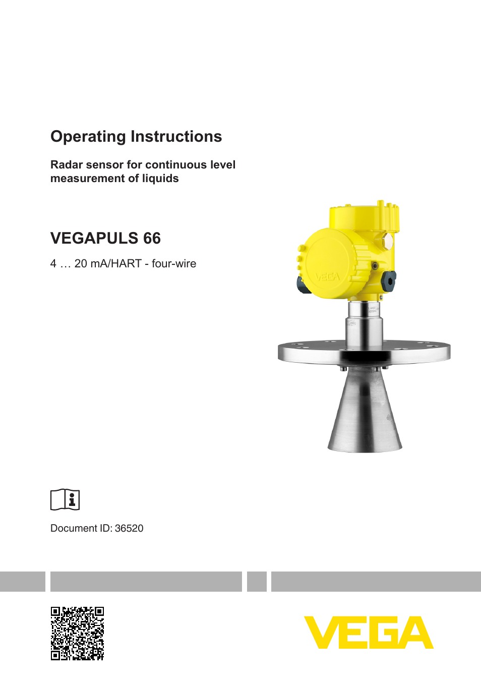 VEGA VEGAPULS 66 (≥ 2.0.0 - ≥ 4.0.0) 4 … 20 mA_HART - four-wire User Manual | 72 pages