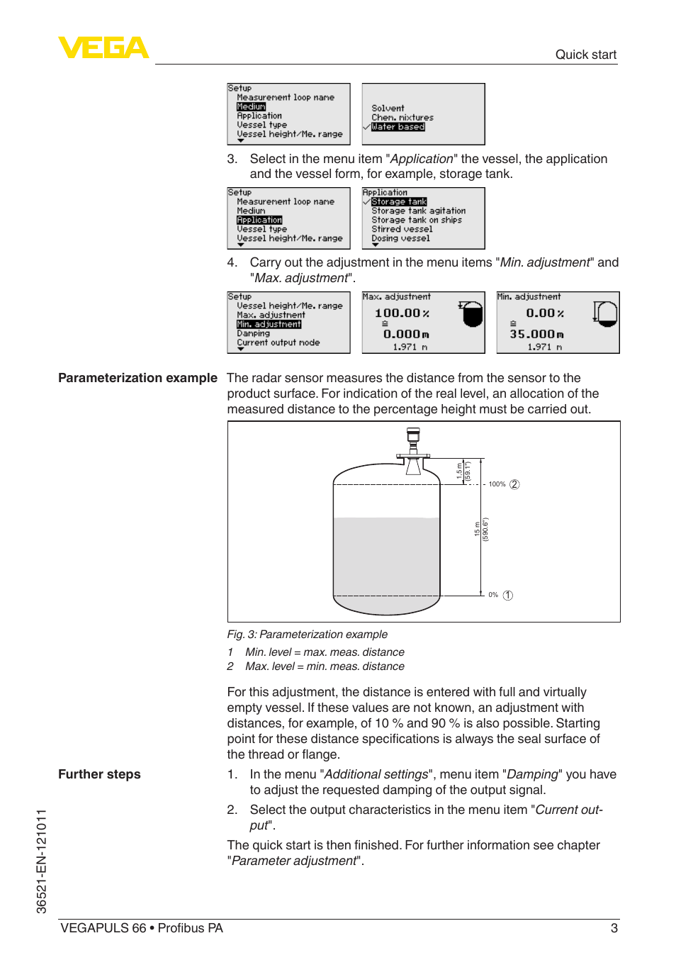 VEGA VEGAPULS 66 (≥ 2.0.0 - ≥ 4.0.0) Profibus PA User Manual | Page 3 / 80