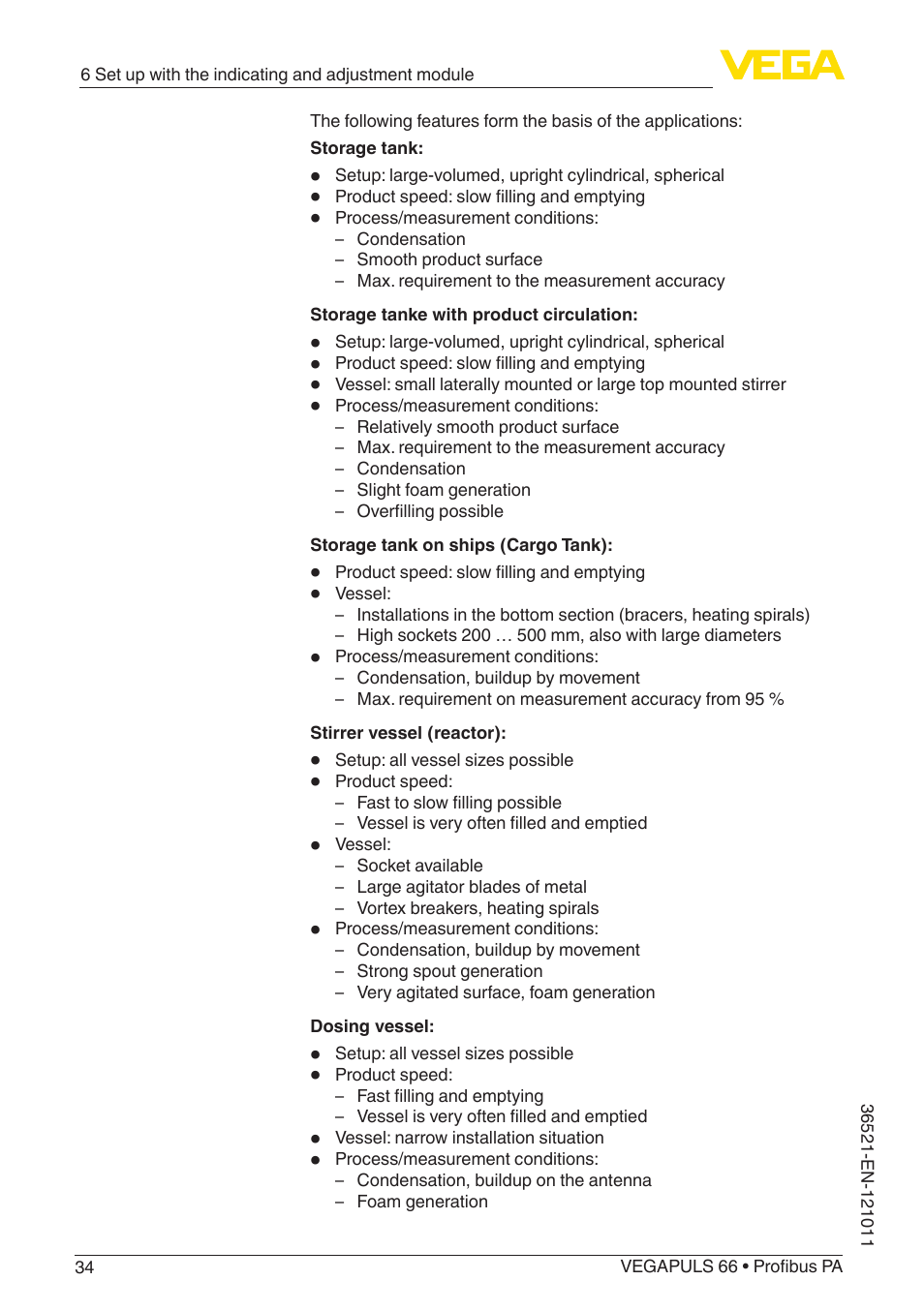 VEGA VEGAPULS 66 (≥ 2.0.0 - ≥ 4.0.0) Profibus PA User Manual | Page 34 / 80