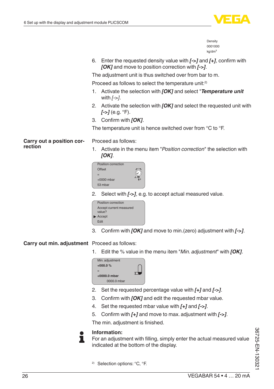 VEGA VEGABAR 54 4 … 20 mA User Manual | Page 26 / 76