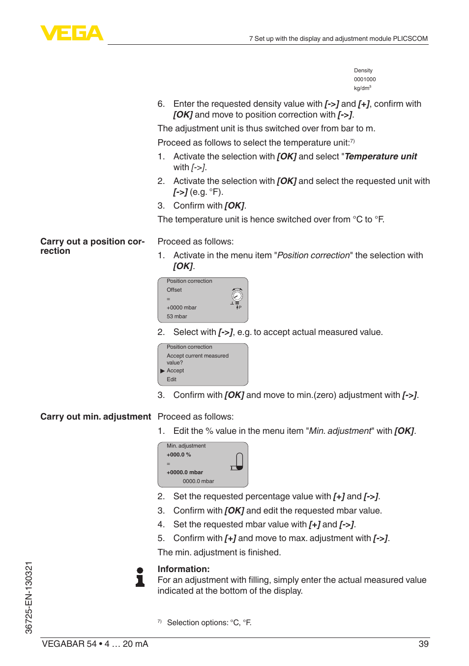 VEGA VEGABAR 54 4 … 20 mA User Manual | Page 39 / 76