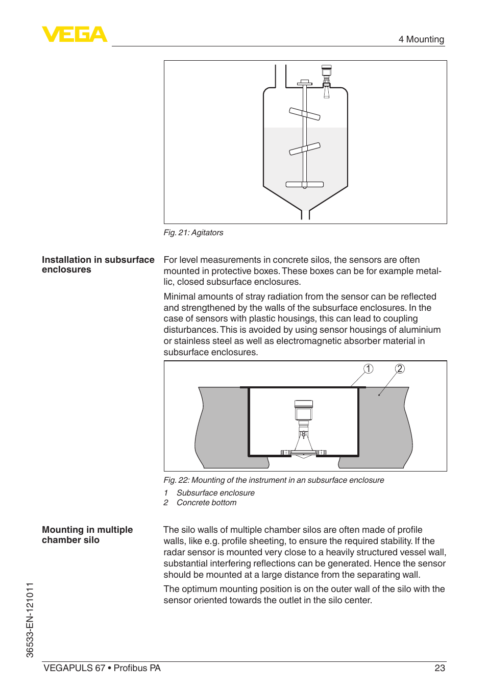 VEGA VEGAPULS 67 (≥ 2.0.0 - ≥ 4.0.0) Profibus PA User Manual | Page 23 / 80