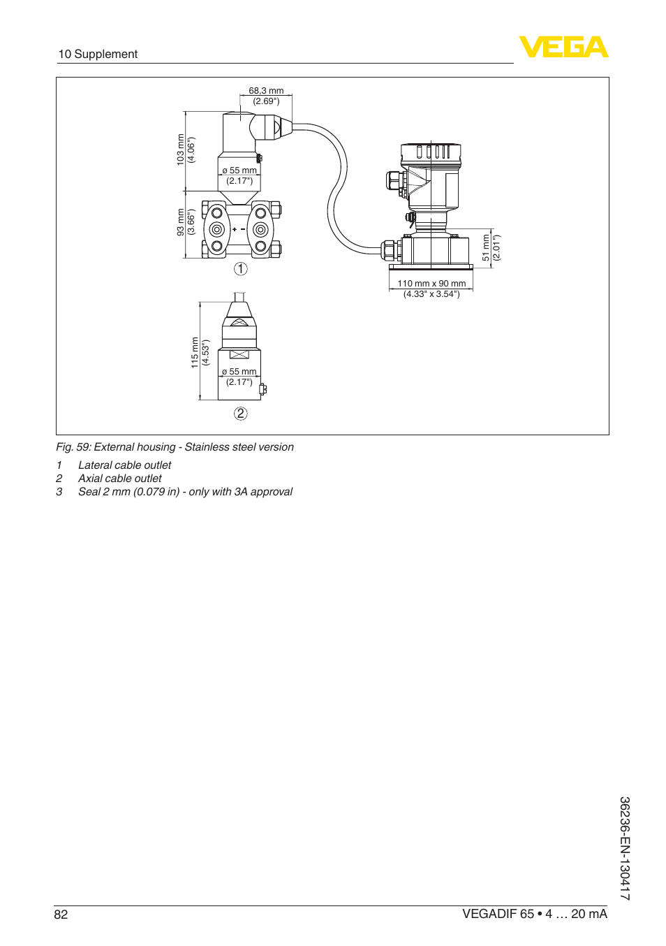 VEGA VEGADIF 65 4 … 20 mA User Manual | Page 82 / 88
