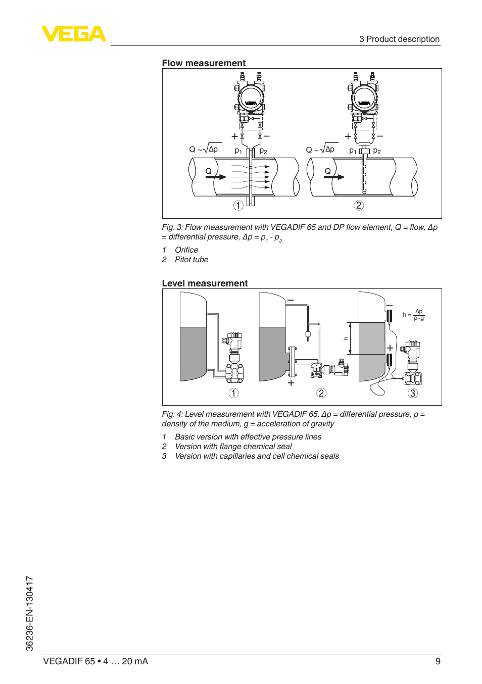 VEGA VEGADIF 65 4 … 20 mA User Manual | Page 9 / 88