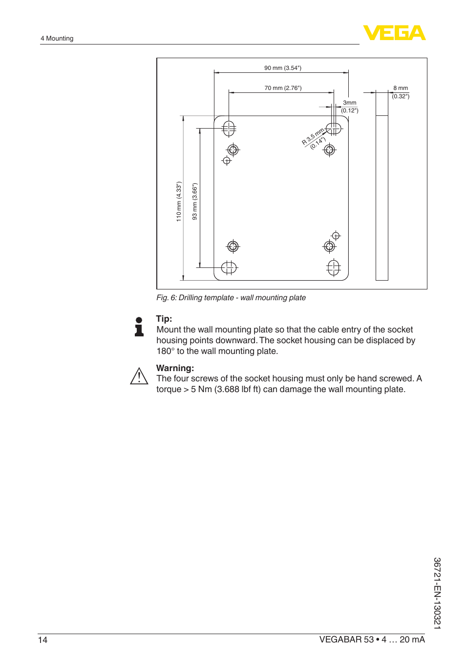 VEGA VEGABAR 53 4 … 20 mA User Manual | Page 14 / 60