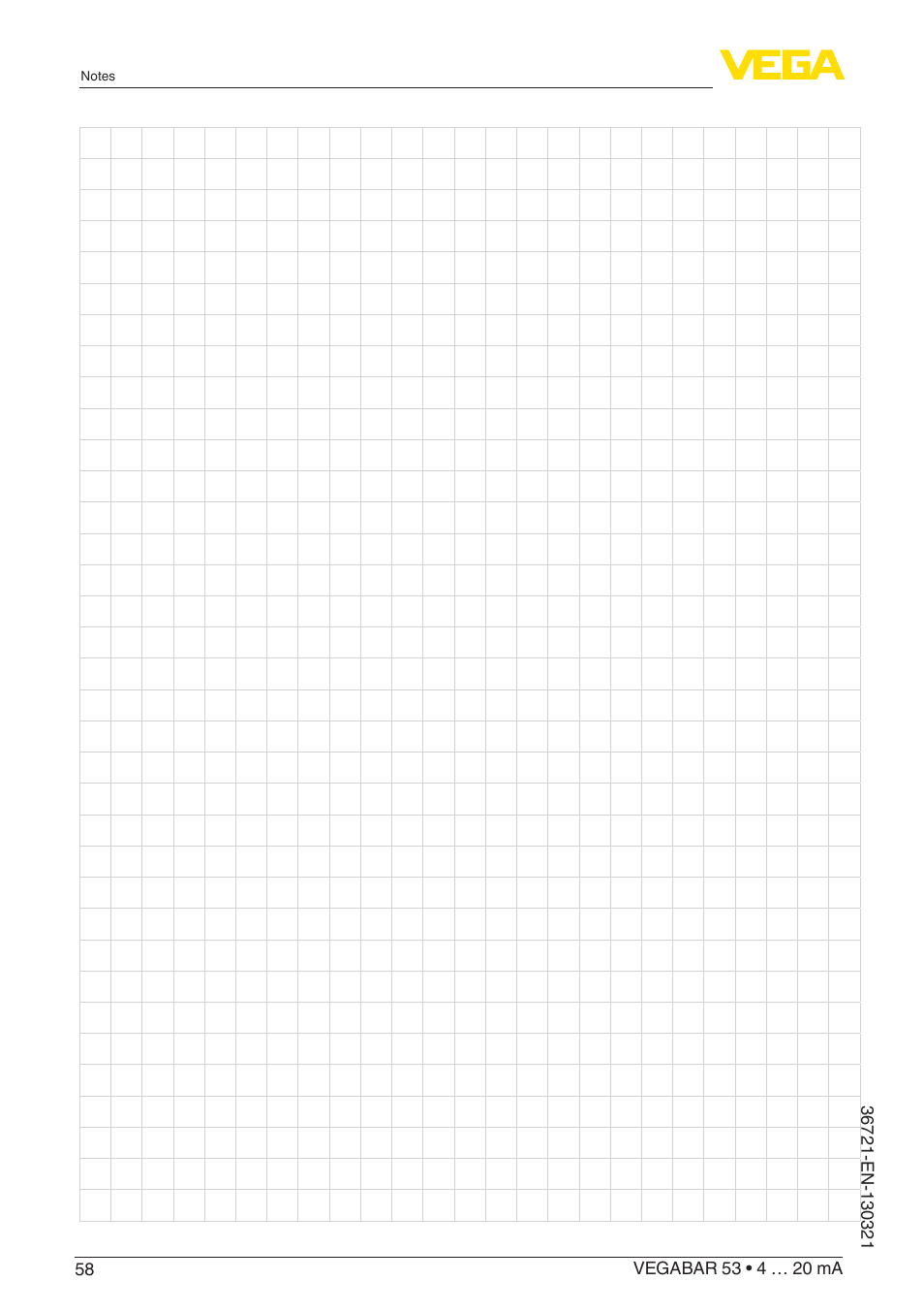 VEGA VEGABAR 53 4 … 20 mA User Manual | Page 58 / 60