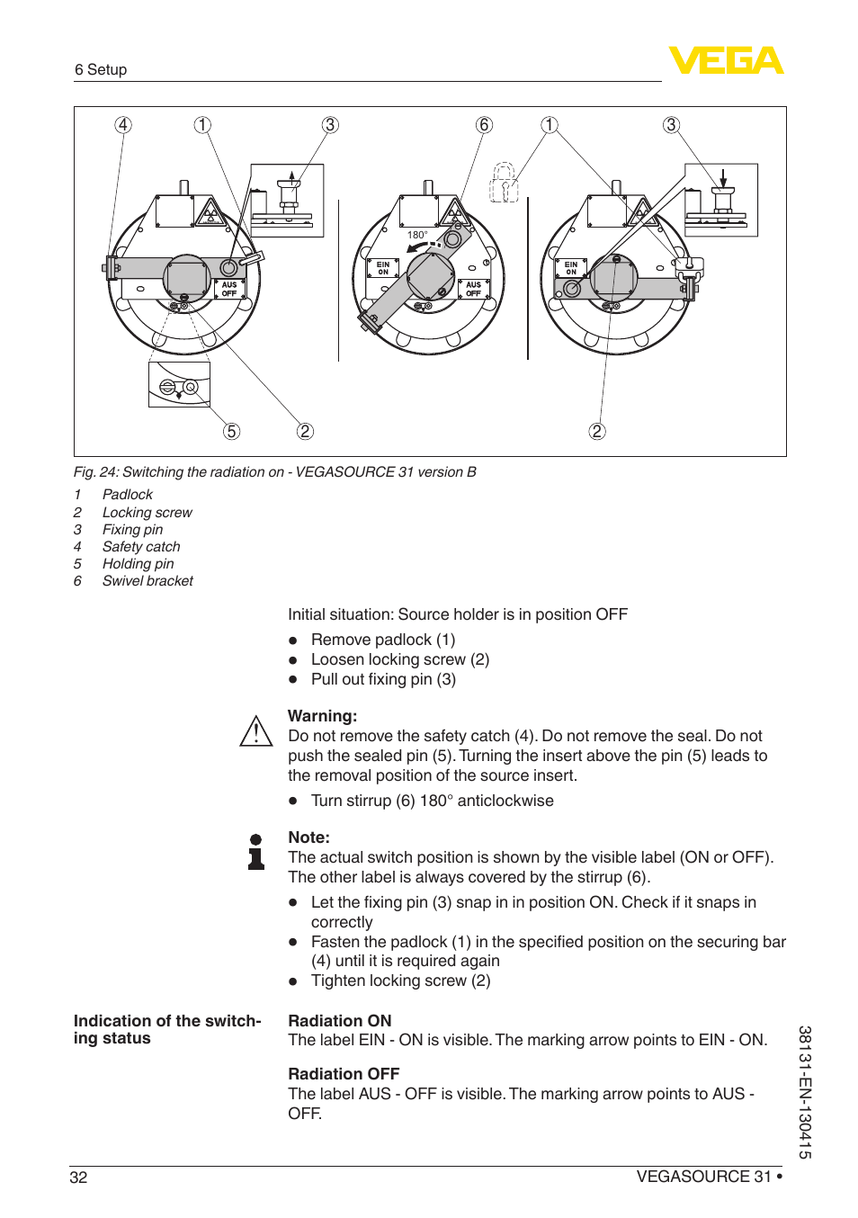 VEGA VEGASOURCE 31 User Manual | Page 32 / 64