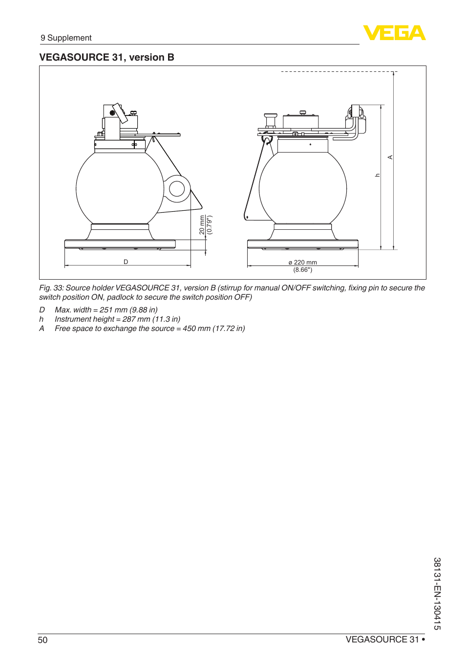 Vegasource 31, version b | VEGA VEGASOURCE 31 User Manual | Page 50 / 64