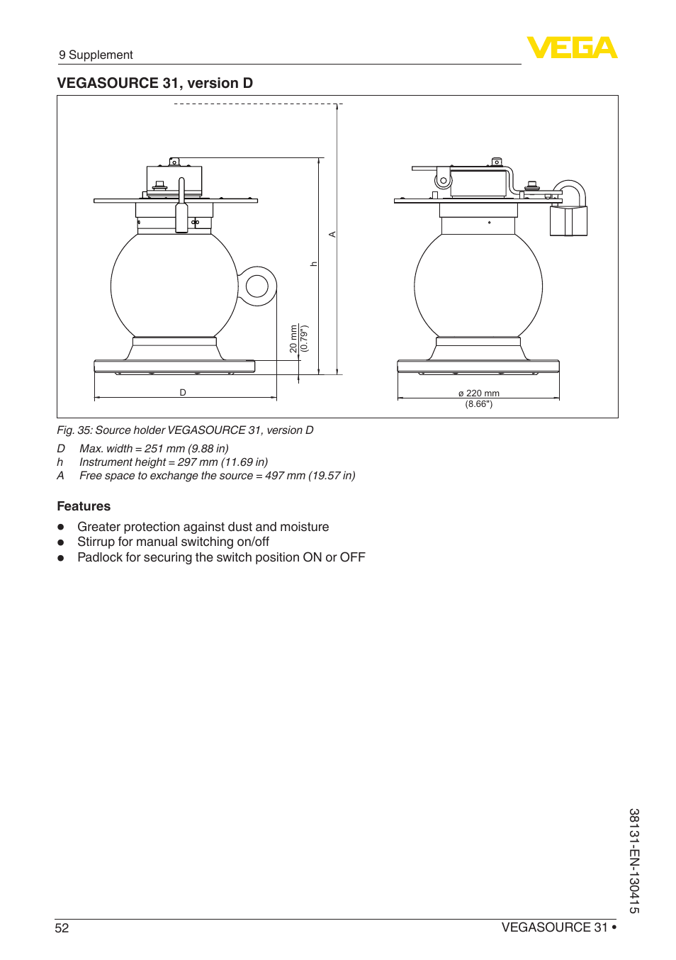 VEGA VEGASOURCE 31 User Manual | Page 52 / 64