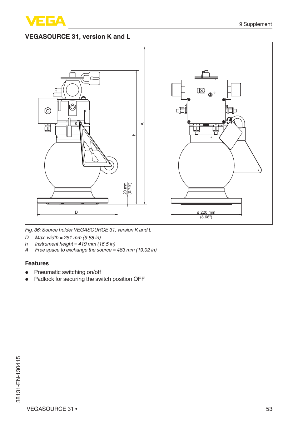 VEGA VEGASOURCE 31 User Manual | Page 53 / 64