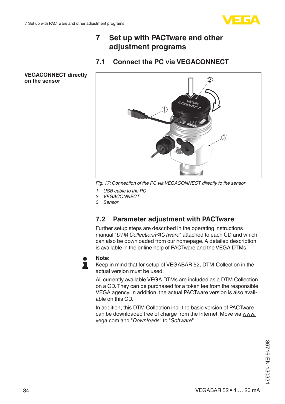 VEGA VEGABAR 52 4 … 20 mA User Manual | Page 34 / 64