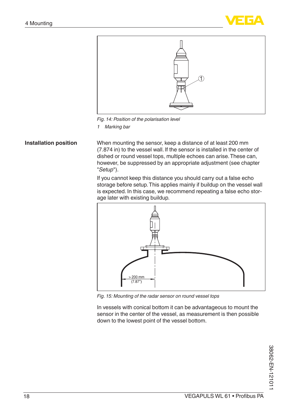 VEGA VEGAPULS WL 61 Profibus PA User Manual | Page 18 / 52