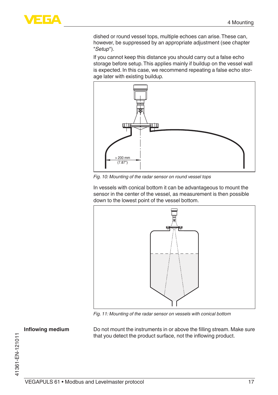 VEGA VEGAPULS 61 (≥ 2.0.0 - ≥ 4.0.0) Modbus and Levelmaster protocol User Manual | Page 17 / 88