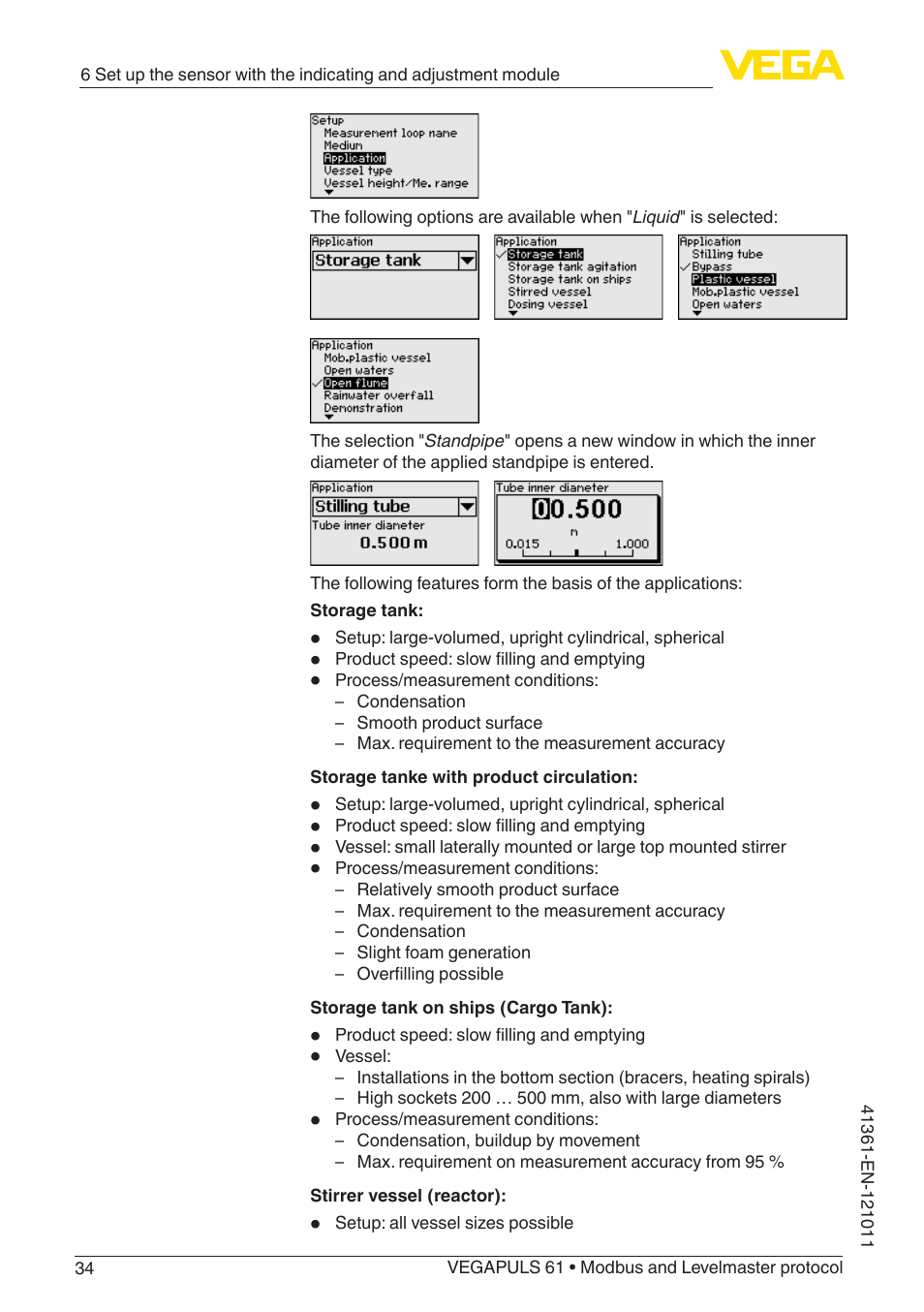 VEGA VEGAPULS 61 (≥ 2.0.0 - ≥ 4.0.0) Modbus and Levelmaster protocol User Manual | Page 34 / 88