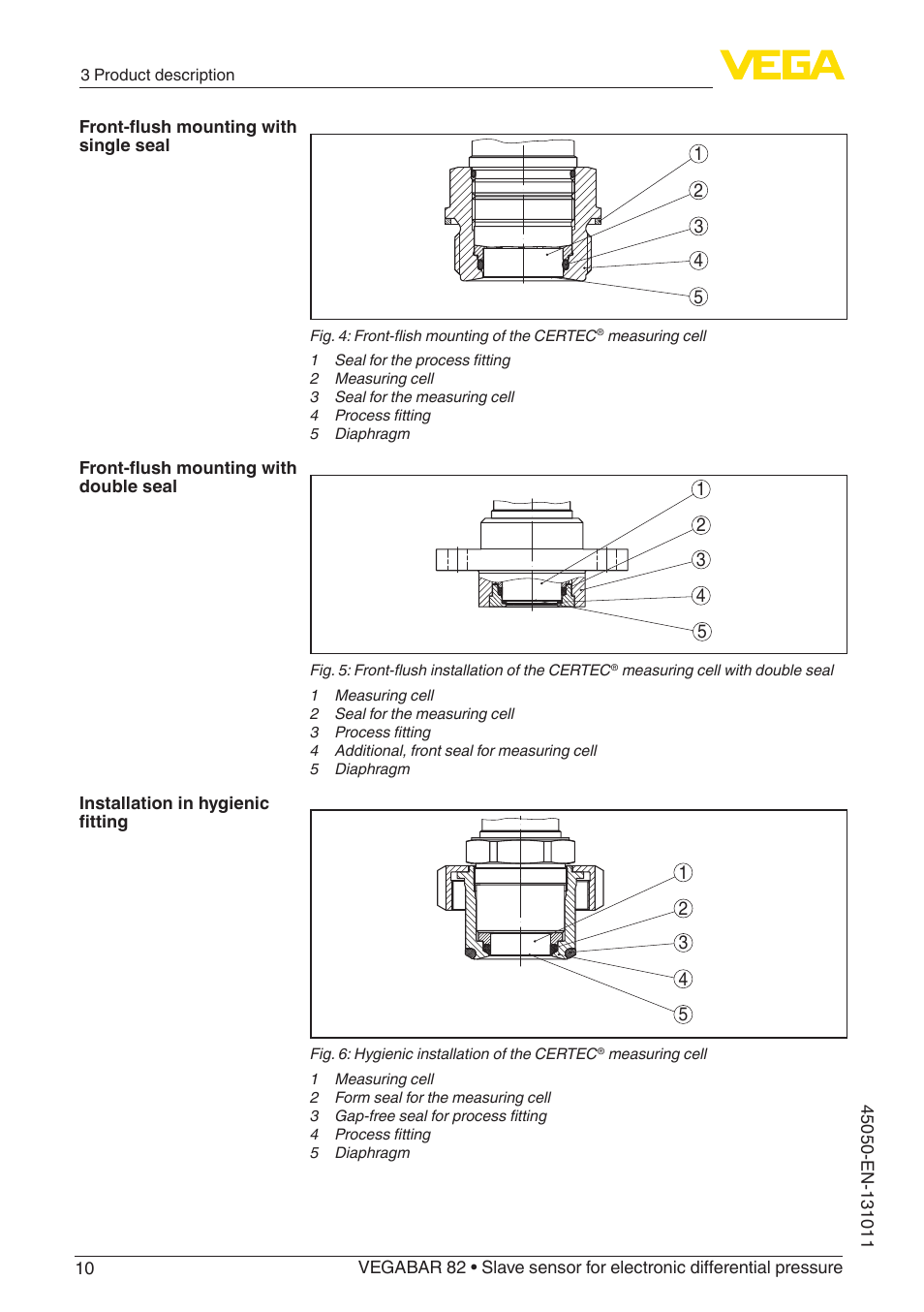 VEGA VEGABAR 82 Save sensor - Operating Instructions User Manual | Page 10 / 60