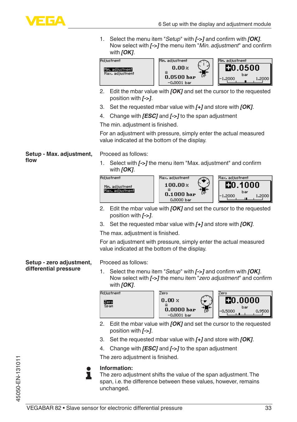 VEGA VEGABAR 82 Save sensor - Operating Instructions User Manual | Page 33 / 60