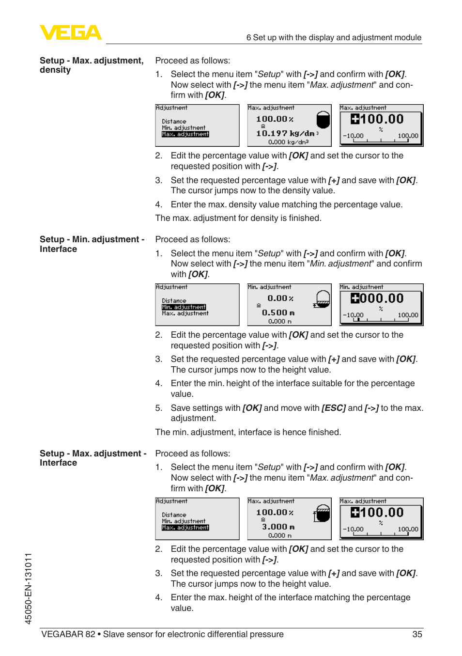 VEGA VEGABAR 82 Save sensor - Operating Instructions User Manual | Page 35 / 60