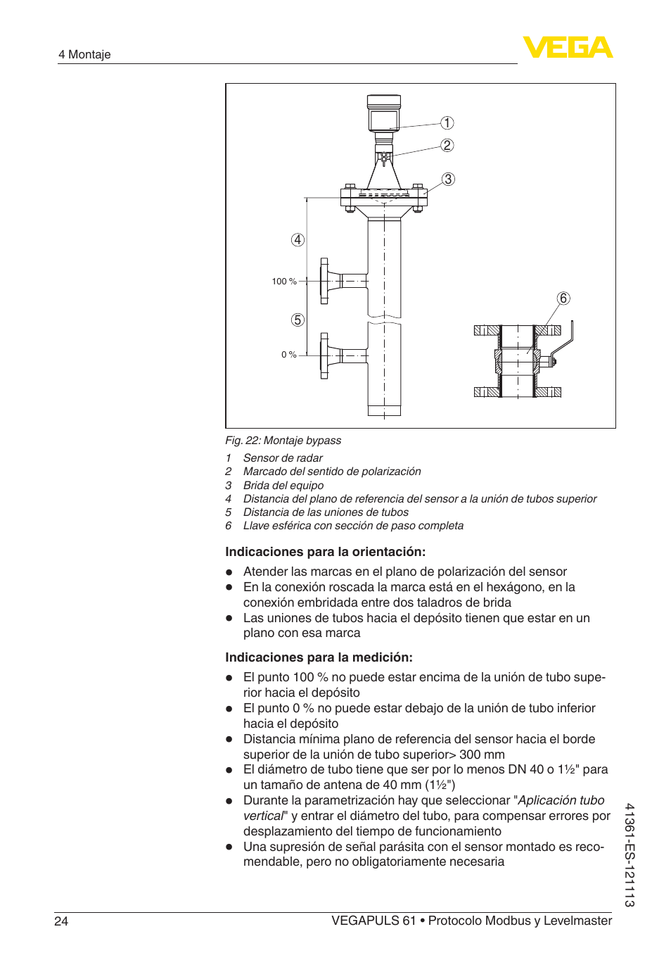 VEGA VEGAPULS 61 (≥ 2.0.0 - ≥ 4.0.0) Modbus and Levelmaster protocol User Manual | Page 24 / 92