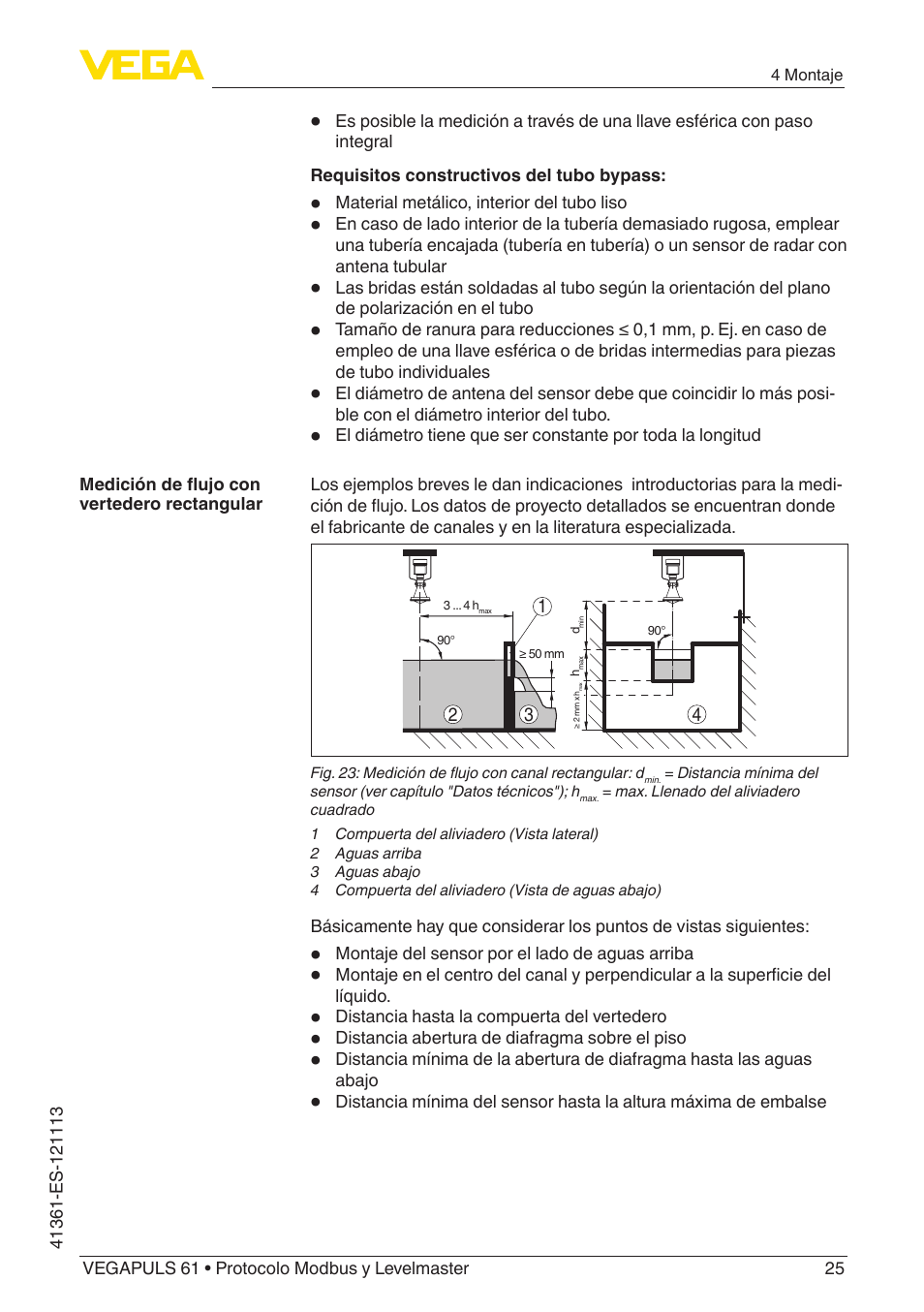 VEGA VEGAPULS 61 (≥ 2.0.0 - ≥ 4.0.0) Modbus and Levelmaster protocol User Manual | Page 25 / 92