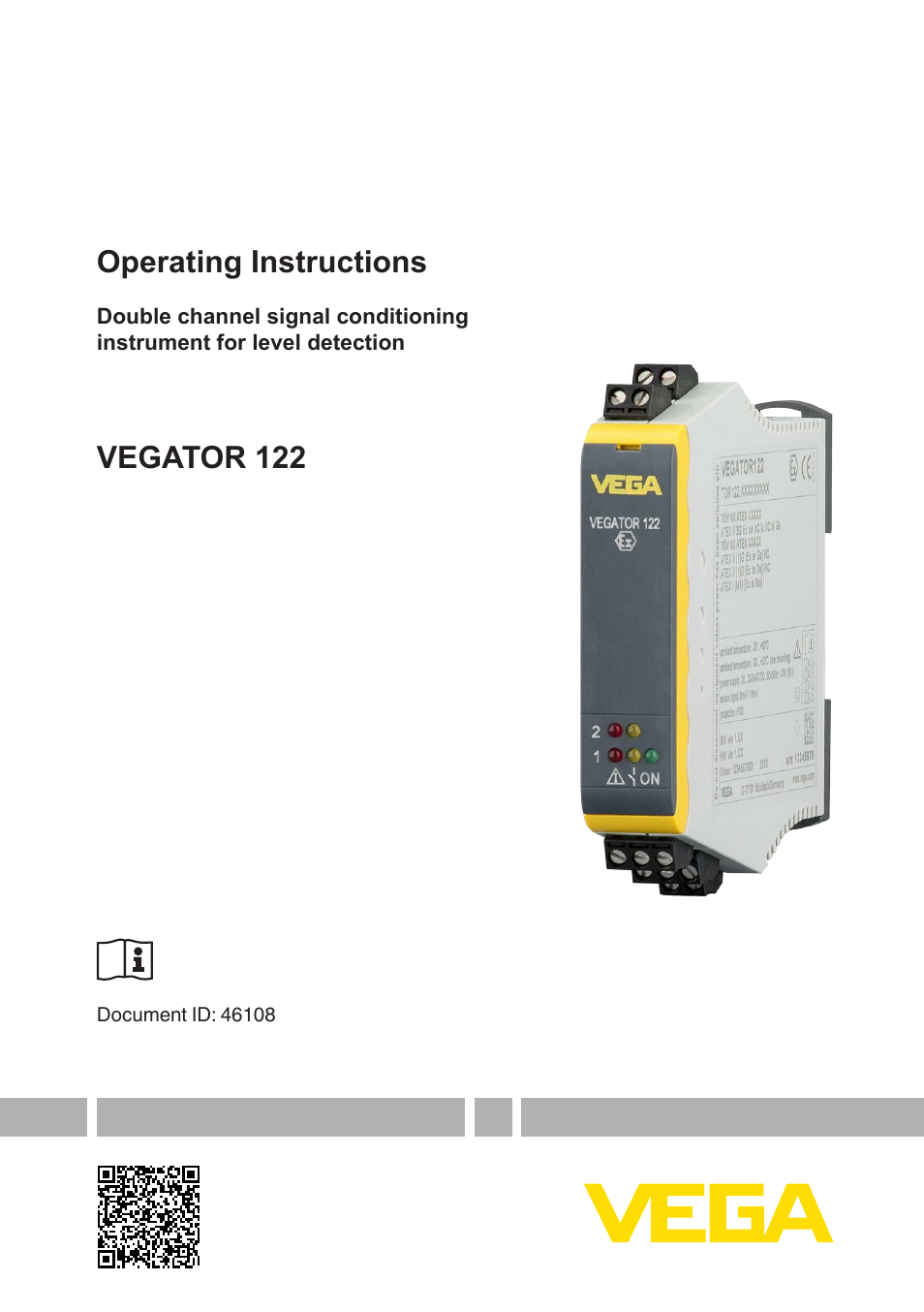 VEGA VEGATOR 122 User Manual | 28 pages