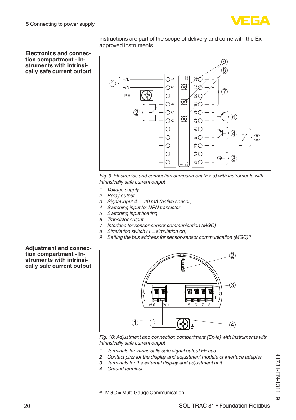 VEGA SOLITRAC 31 Foundation Fieldbus User Manual | Page 20 / 80