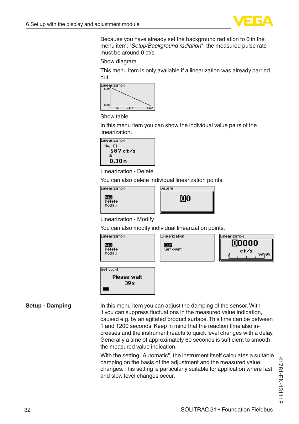 VEGA SOLITRAC 31 Foundation Fieldbus User Manual | Page 32 / 80