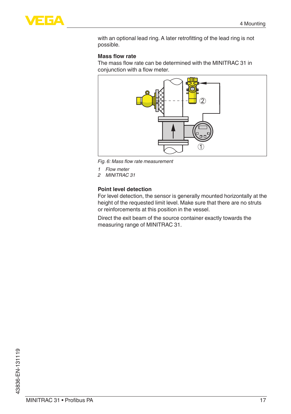 VEGA MINITRAC 31 Profibus PA User Manual | Page 17 / 96