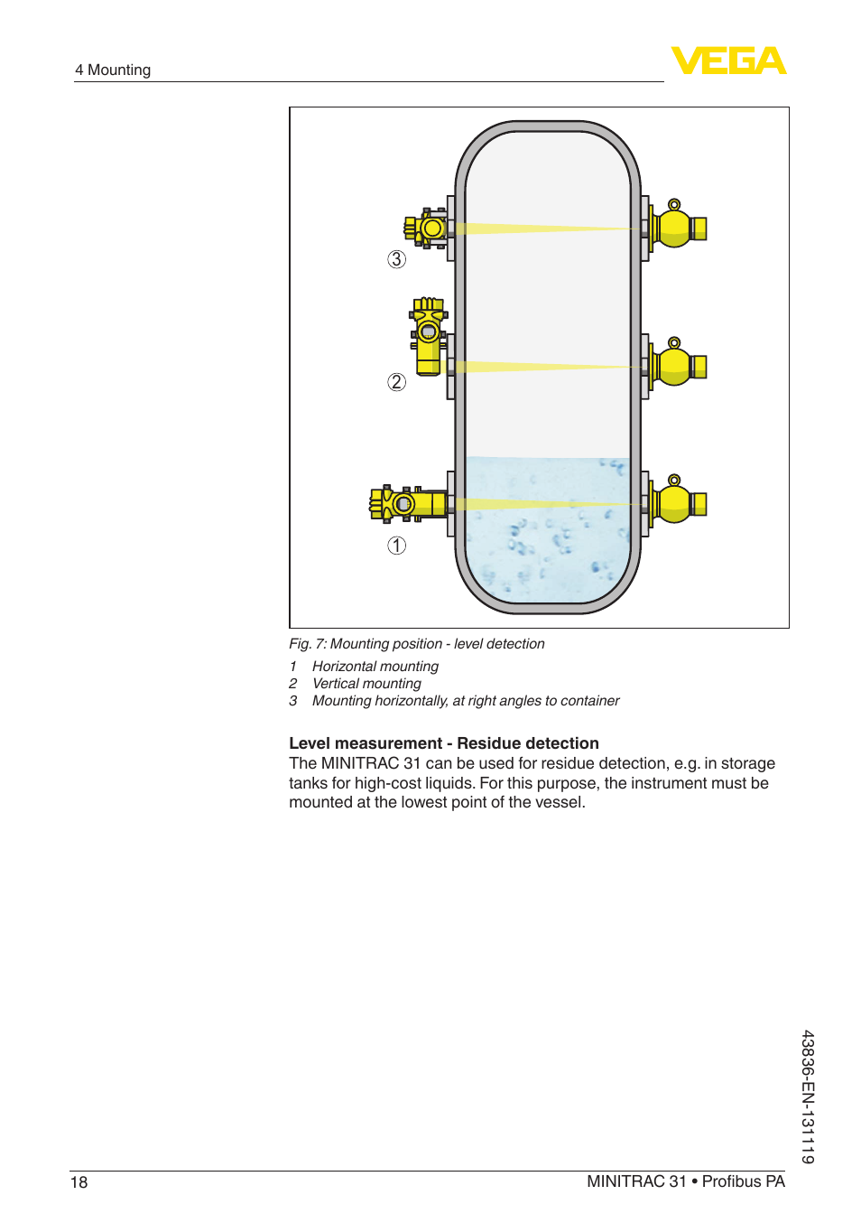 VEGA MINITRAC 31 Profibus PA User Manual | Page 18 / 96