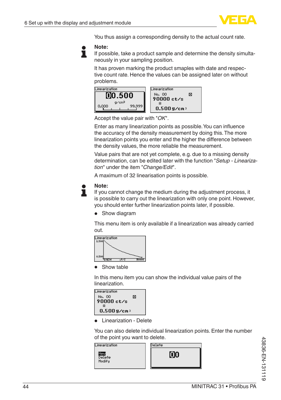 VEGA MINITRAC 31 Profibus PA User Manual | Page 44 / 96