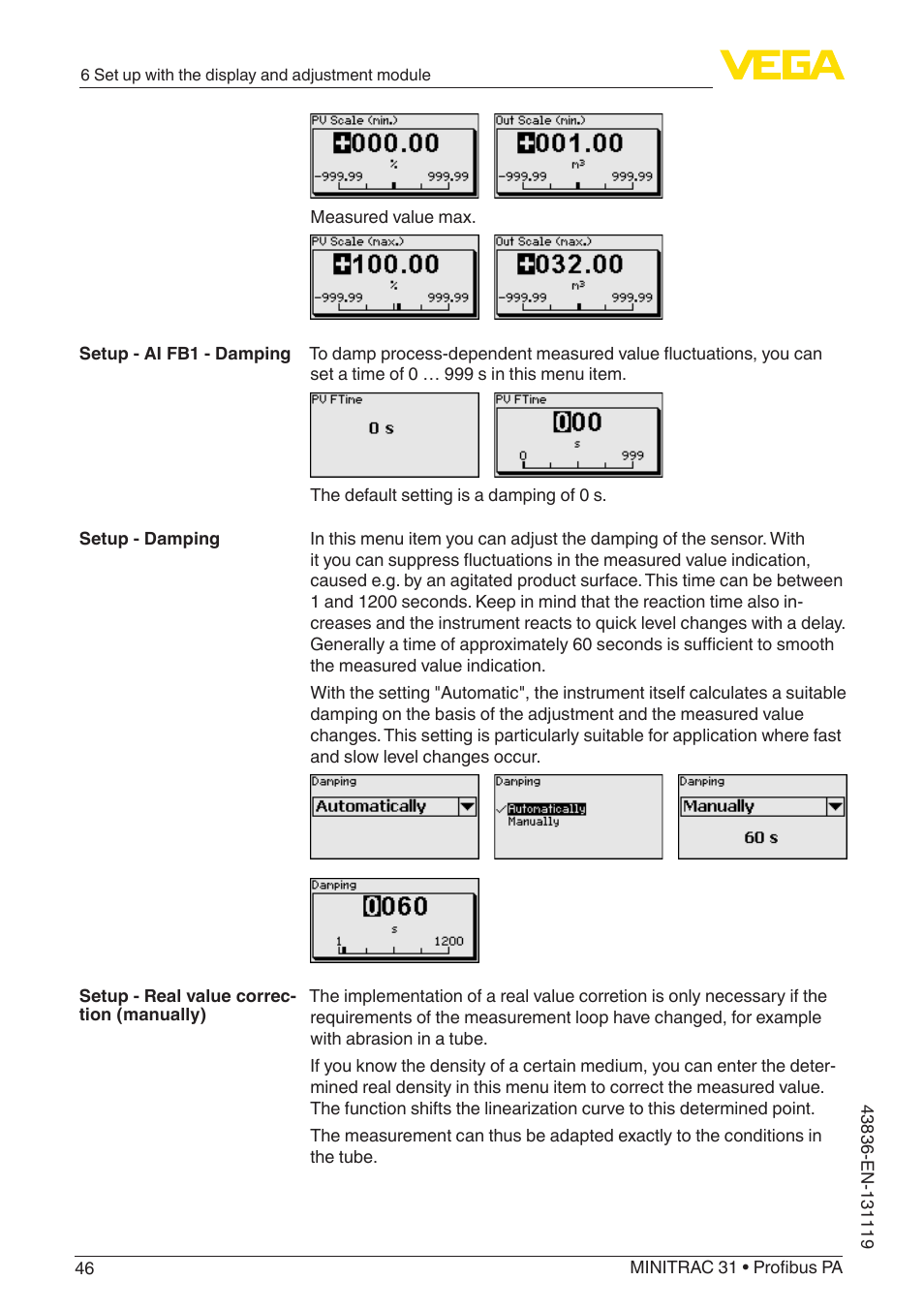 VEGA MINITRAC 31 Profibus PA User Manual | Page 46 / 96