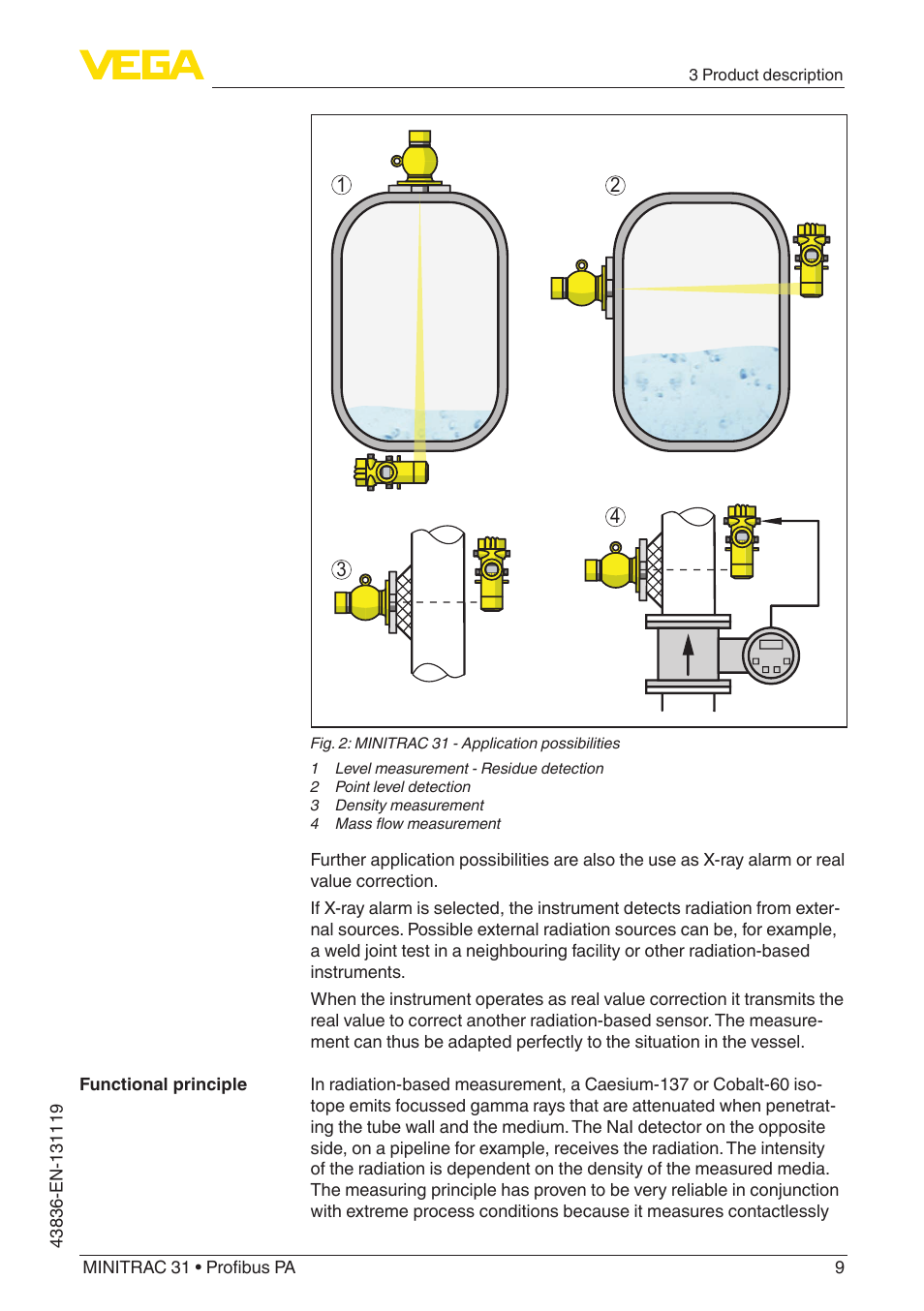 VEGA MINITRAC 31 Profibus PA User Manual | Page 9 / 96