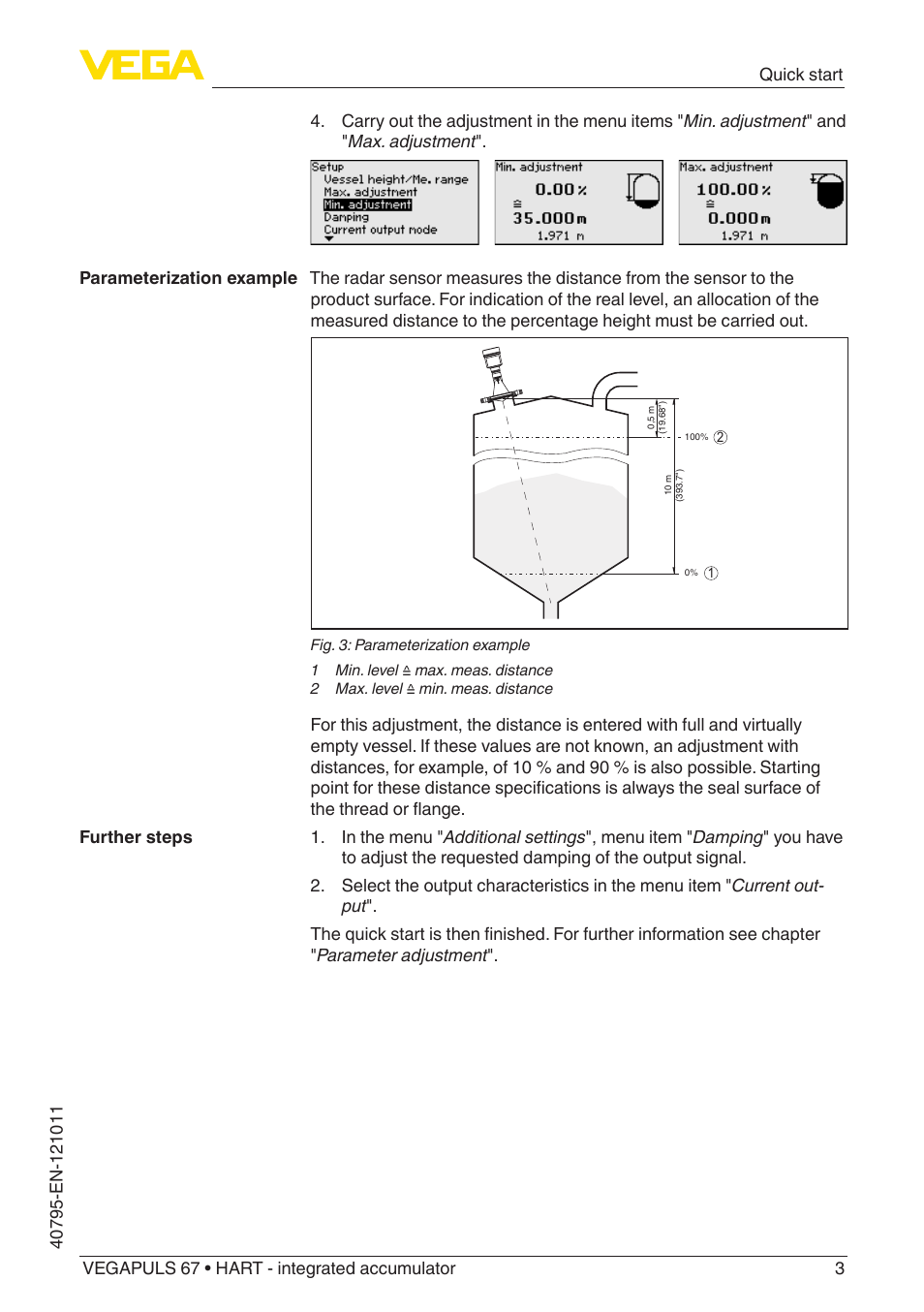 VEGA VEGAPULS 67 (≥ 2.0.0 - ≥ 4.0.0) HART - integrated accumulator User Manual | Page 3 / 68
