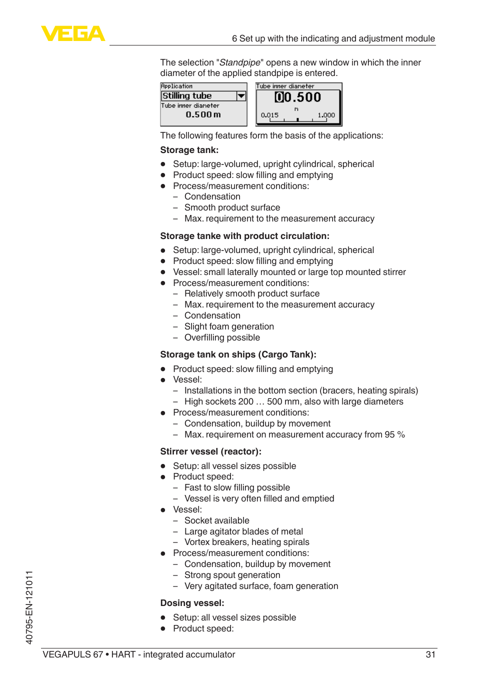 VEGA VEGAPULS 67 (≥ 2.0.0 - ≥ 4.0.0) HART - integrated accumulator User Manual | Page 31 / 68