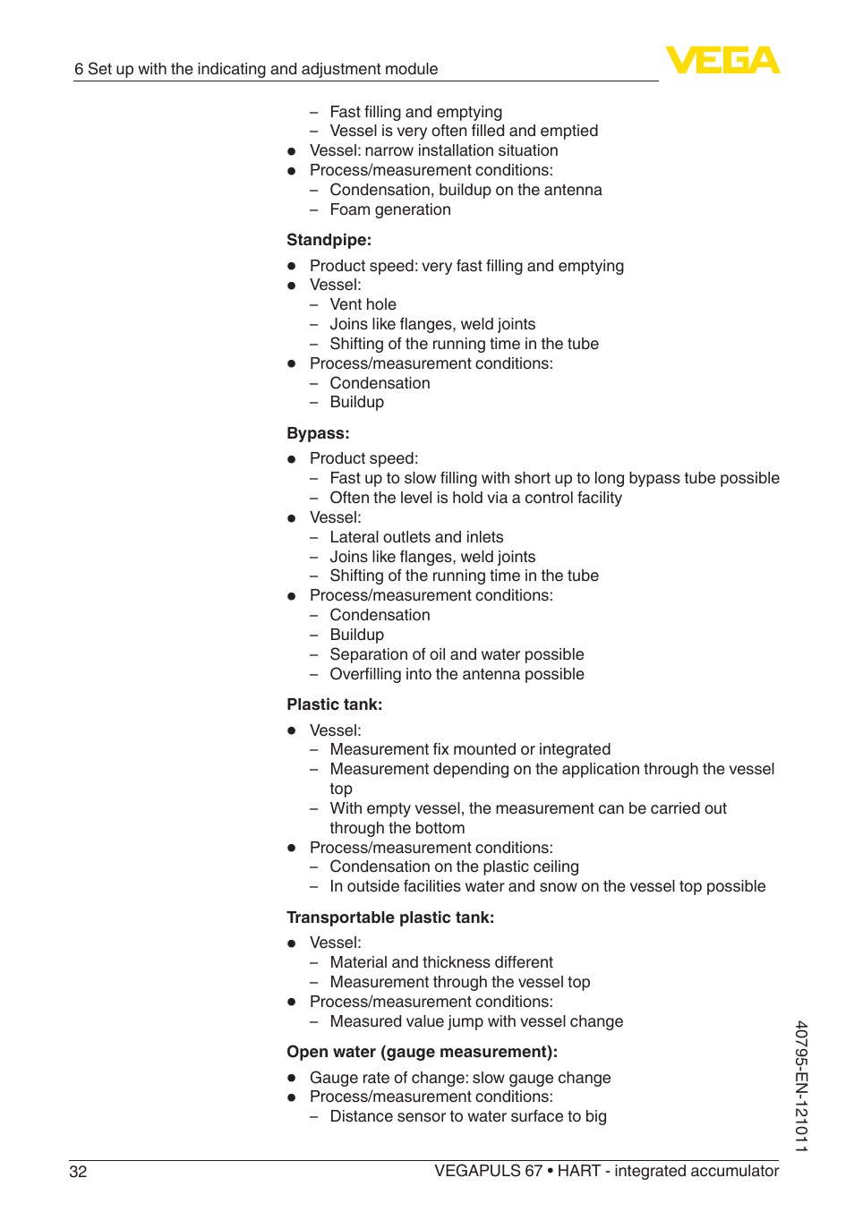 VEGA VEGAPULS 67 (≥ 2.0.0 - ≥ 4.0.0) HART - integrated accumulator User Manual | Page 32 / 68