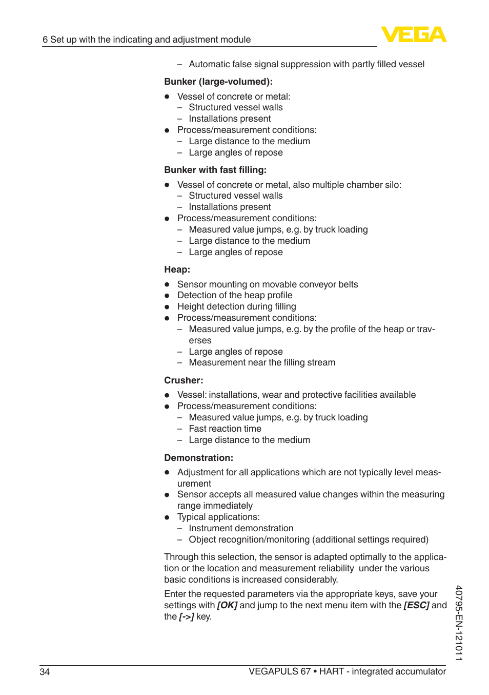 VEGA VEGAPULS 67 (≥ 2.0.0 - ≥ 4.0.0) HART - integrated accumulator User Manual | Page 34 / 68