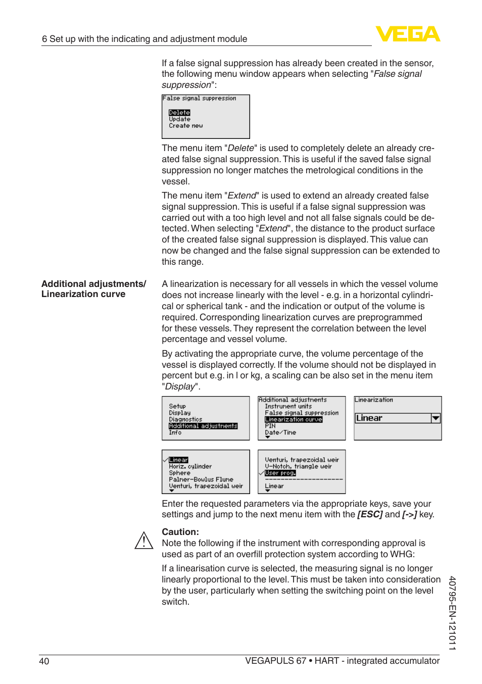VEGA VEGAPULS 67 (≥ 2.0.0 - ≥ 4.0.0) HART - integrated accumulator User Manual | Page 40 / 68