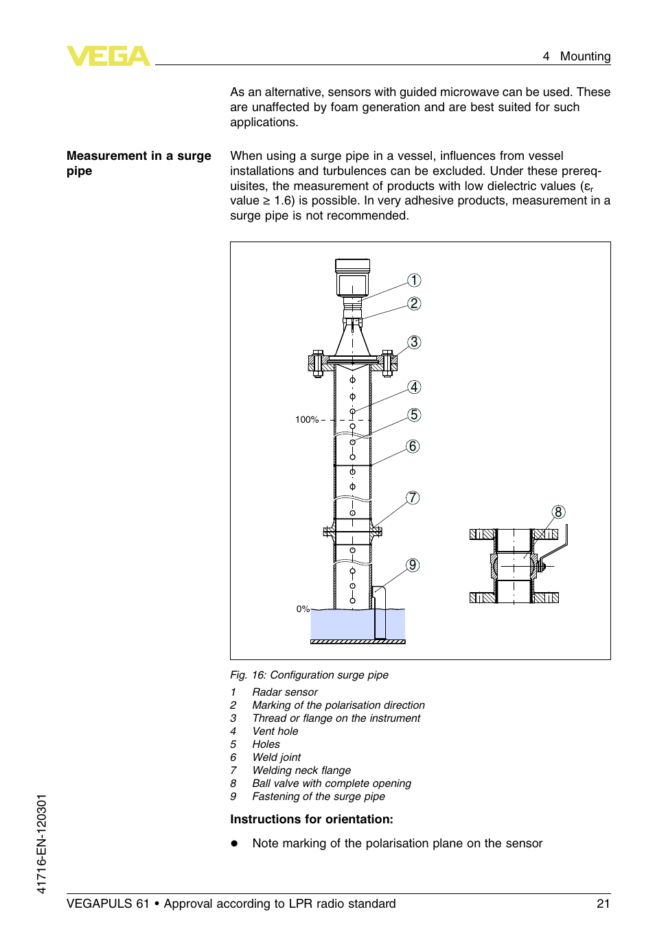 VEGA VEGAPULS 61 (≥ 2.0.0 - ≥ 4.0.0) Foundation Fieldbus Approval according to LPR radio standard User Manual | Page 21 / 96